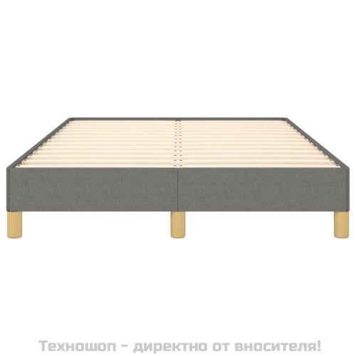 Рамка за легло без матрак, тъмносива, 120x200 см, плат