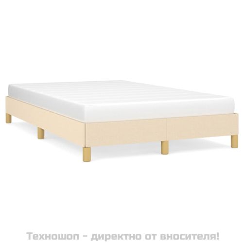 Рамка за легло без матрак, кремава, 120x200 см, плат
