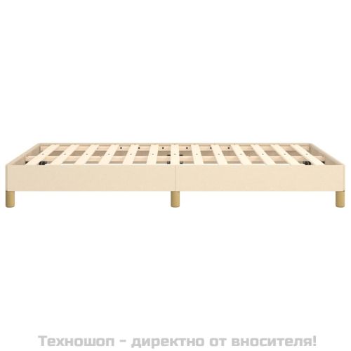 Рамка за легло без матрак, кремава, 120x200 см, плат