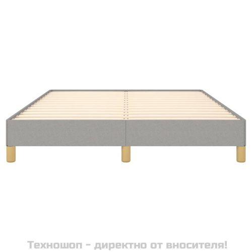 Рамка за легло без матрак, светлосива, 140x200 см, плат