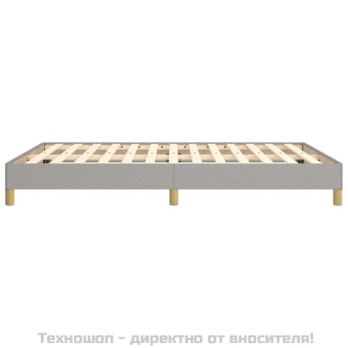 Рамка за легло без матрак, светлосива, 140x200 см, плат