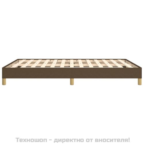 Рамка за легло без матрак, тъмнокафява, 140x200 см, плат