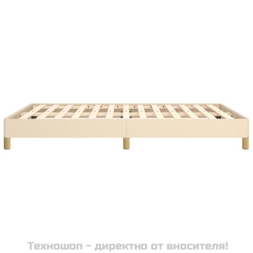 Рамка за легло без матрак, кремава, 140x200 см, плат