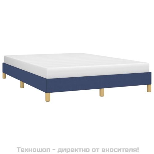 Рамка за легло без матрак, синя, 140x200 см, плат