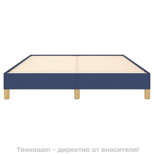 Рамка за легло без матрак, синя, 140x200 см, плат