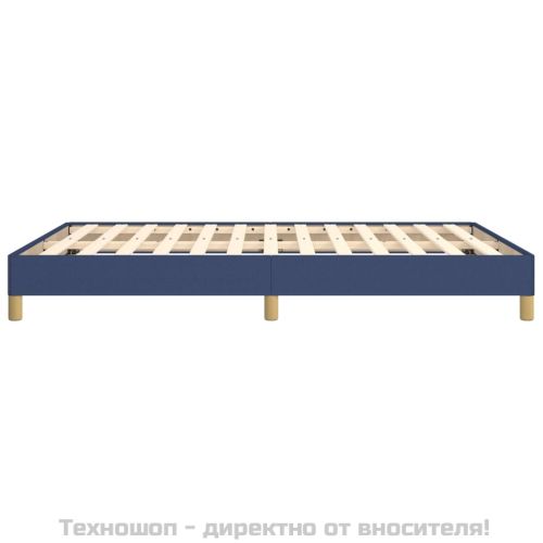 Рамка за легло без матрак, синя, 140x200 см, плат