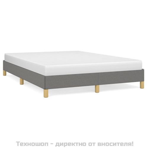 Рамка за легло без матрак, тъмносива, 160x200 см, плат
