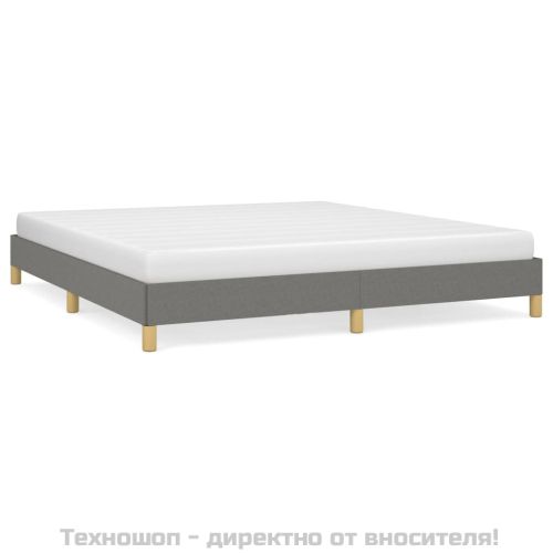 Рамка за легло без матрак, тъмносива, 180x200 см, плат