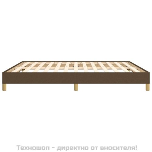 Рамка за легло без матрак, тъмнокафява, 180x200 см, плат