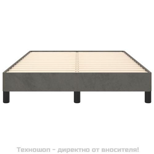 Рамка за легло без матрак, тъмносива, 120x200 см, кадифе