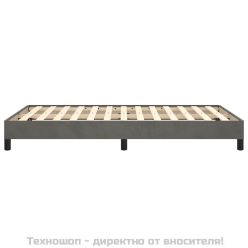 Рамка за легло без матрак, тъмносива, 120x200 см, кадифе