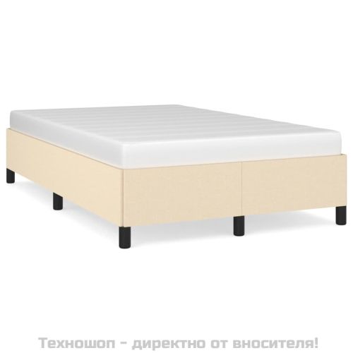 Рамка за легло без матрак, кремава, 120x200 см, плат