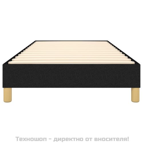 Рамка за легло с пружини, Черно, 90x190 см, плат