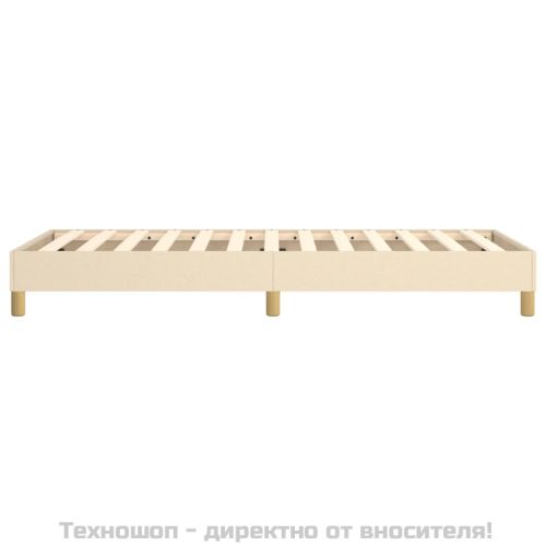 Рамка за легло с пружини, кремави, 90x200 см, плат