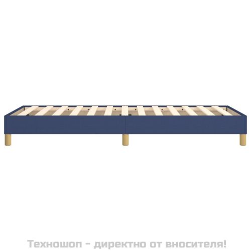 Рамка за легло с пружини, Синьо, 90x200 см, плат