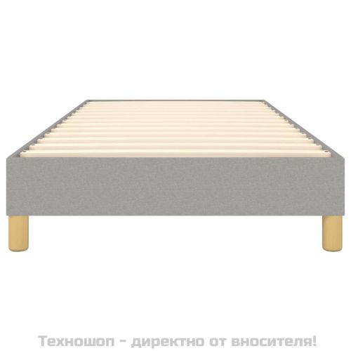 Рамка за легло с пружини, светлосива, 100x200 см, плат