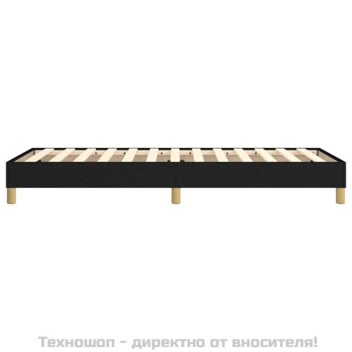 Рамка за легло с пружини, черна, 100x200 см, плат