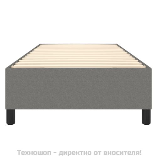 Рамка за легло с пружини, тъмносива, 80x200 см, плат