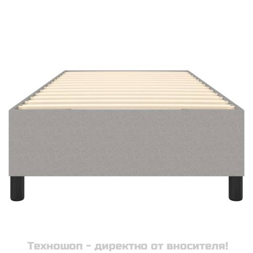 Рамка за легло с пружини, светлосива, 90x190 см, плат