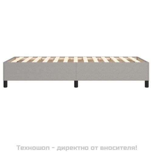 Рамка за легло с пружини, светлосива, 90x190 см, плат