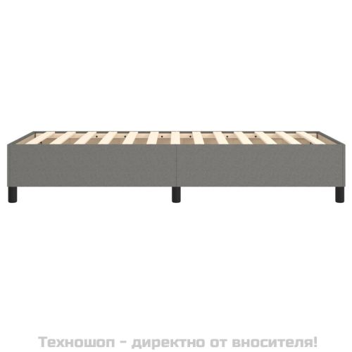 Рамка за легло с пружини, тъмносива, 90x190 см, плат