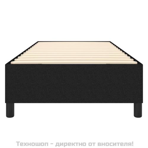 Рамка за легло с пружини, Черно, 90x200 см, плат