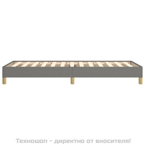 Рамка за легло без матрак, тъмносива, 90x190 см, плат