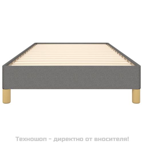 Рамка за легло без матрак, тъмносива, 100x200 см, плат