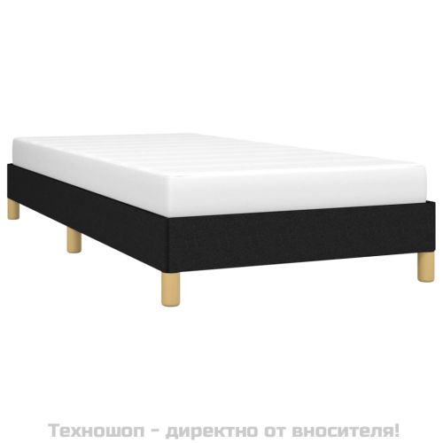 Рамка за легло без матрак, черна, 100x200 см, плат