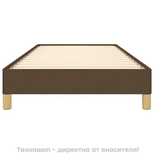 Рамка за легло без матрак, тъмнокафява, 100x200 см, плат