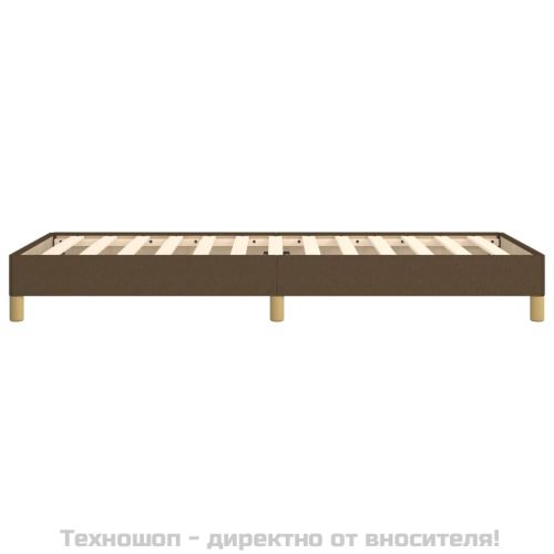 Рамка за легло без матрак, тъмнокафява, 100x200 см, плат