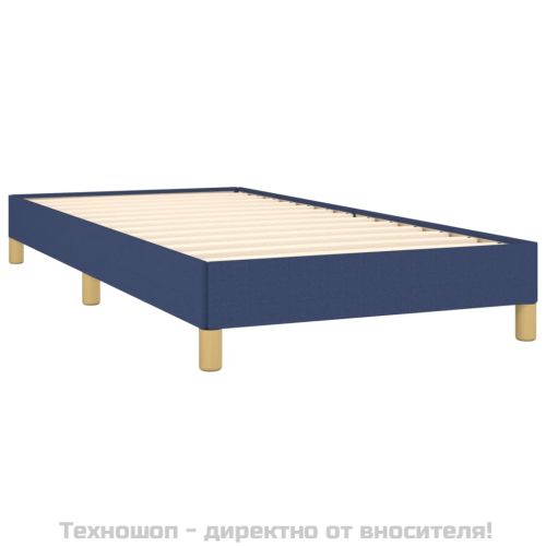 Рамка за легло без матрак, Синьо, 100x200 см, плат