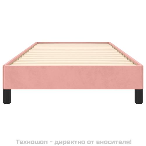 Рамка за легло, розова, 100x200 см, кадифе