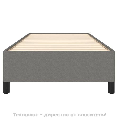 Рамка за легло без матрак, тъмносива, 80x200 см, плат