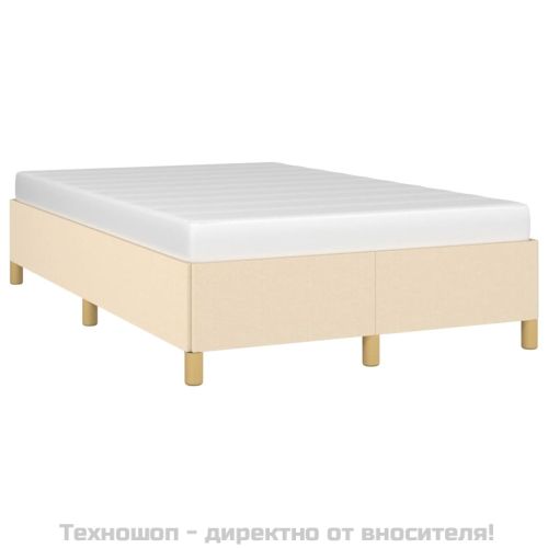 Рамка за легло без матрак, кремава, 120x200 см, плат