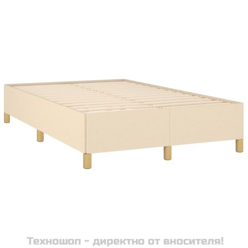 Рамка за легло без матрак, кремава, 120x200 см, плат