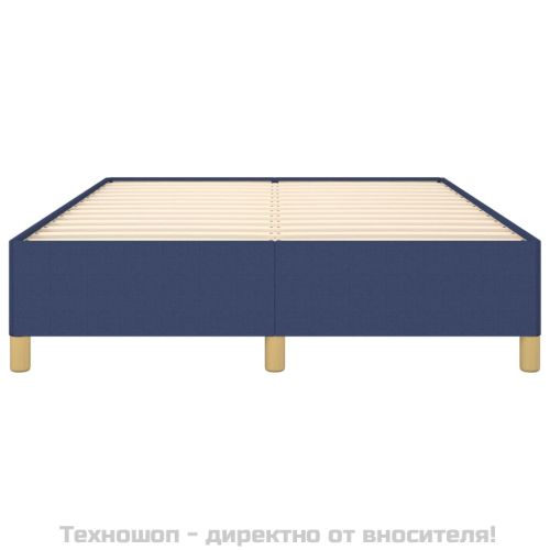 Рамка за легло без матрак, синя, 140x190 см, плат