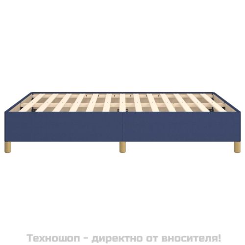 Рамка за легло без матрак, синя, 140x190 см, плат