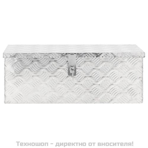 Кутия за съхранение, сребриста, 70x31x27 см, алуминий