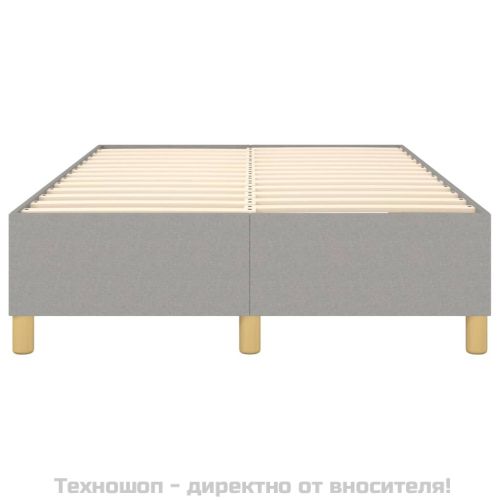 Рамка за легло с пружини, светлосива, 120x200 см, плат