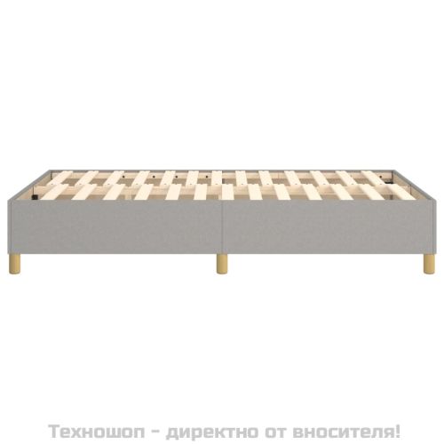 Рамка за легло с пружини, светлосива, 120x200 см, плат