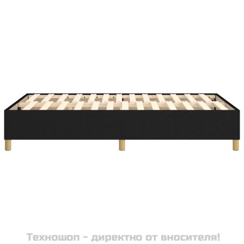 Рамка за легло с пружини, черна, 120x200 см, плат