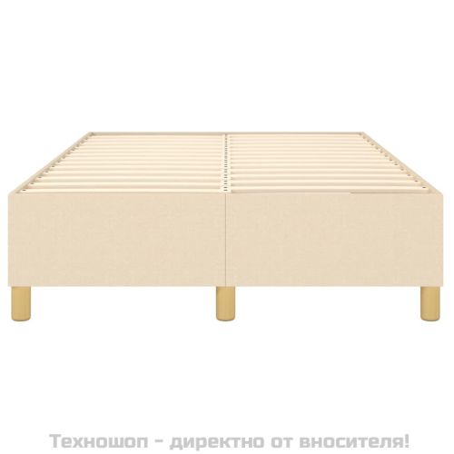 Рамка за легло с пружини, кремава, 120x200 см, плат