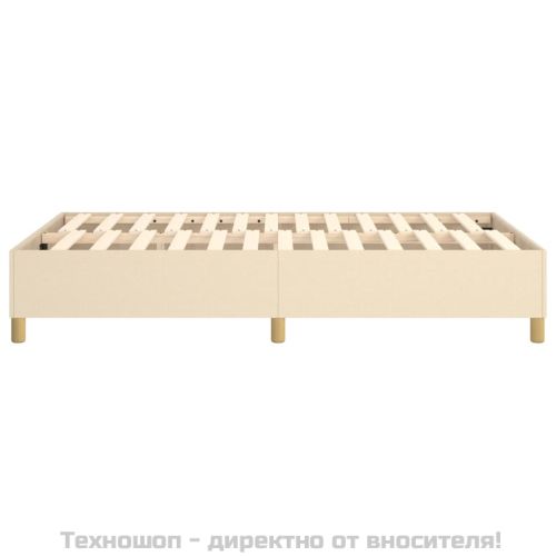 Рамка за легло с пружини, кремава, 120x200 см, плат
