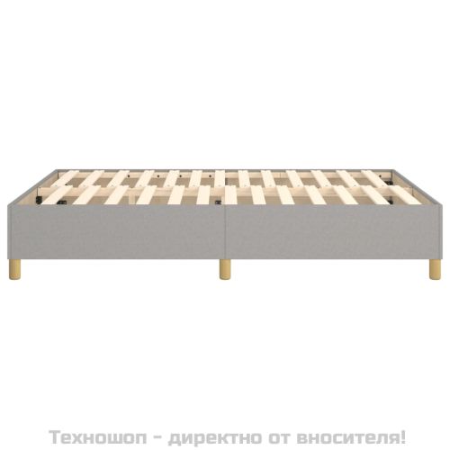 Рамка за легло с пружини, светлосив, 140x190 см, плат