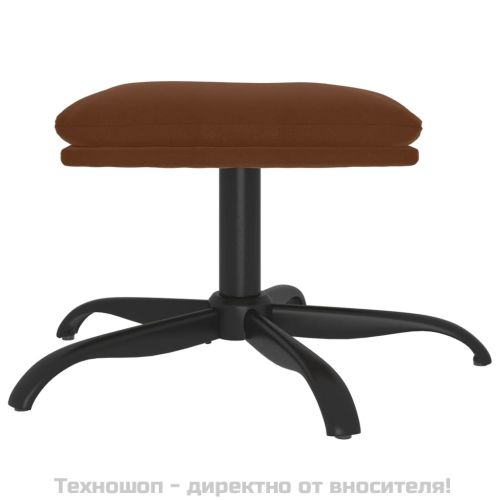 Табуретка, кафява, 60x60x36 см, плат микрофибър