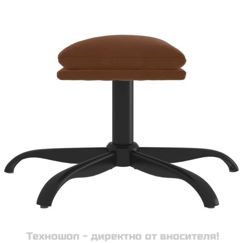 Табуретка, кафява, 60x60x36 см, плат микрофибър