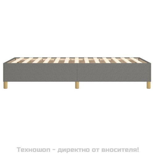 Рамка за легло с пружини, тъмносива, 100x200 см, плат