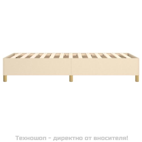Рамка за легло с пружини, кремави, 90x200 см, плат