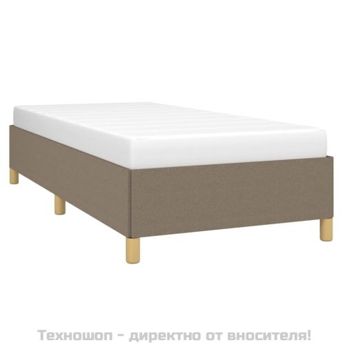 Рамка за легло без матрак, таупе, 100x200 см, плат